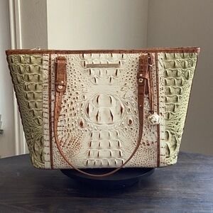 Brahmin Medium Asher Fern Williamette Leather Tote Bag
